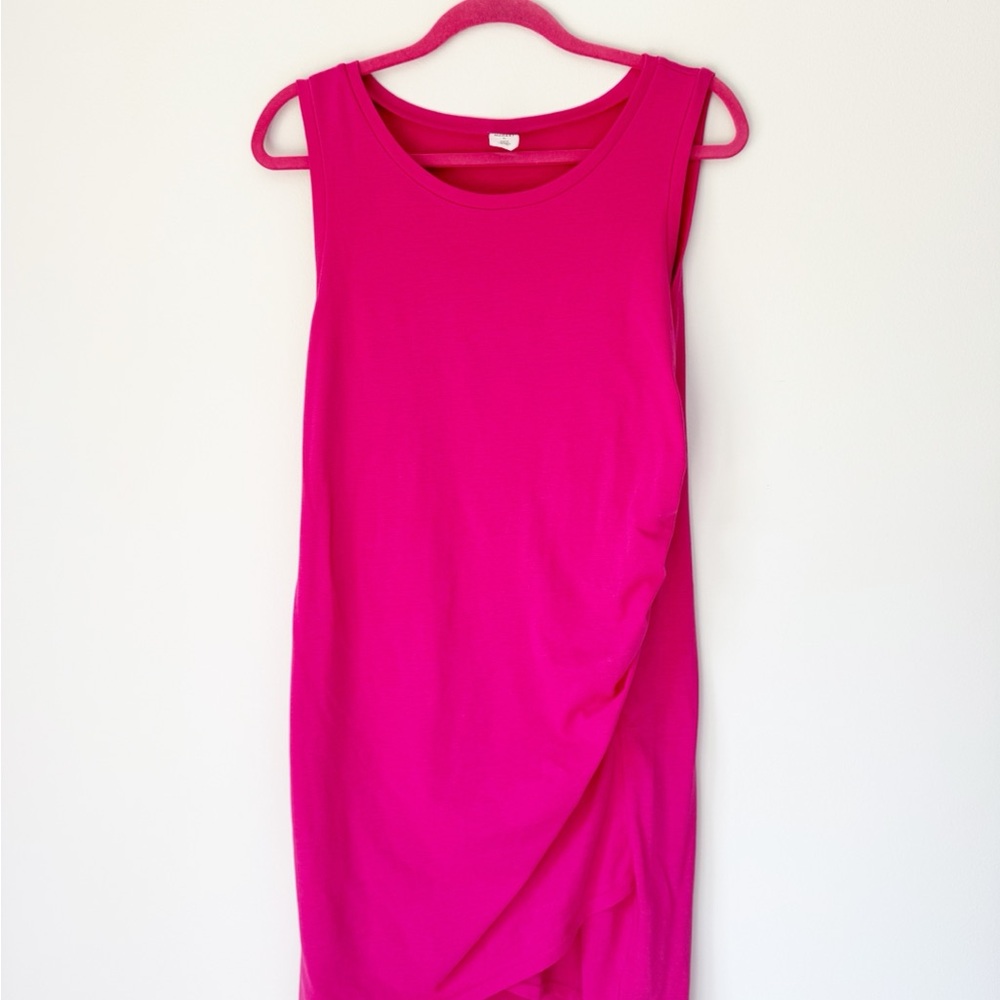 Melrose and Market Pink Ruched Asymmetrical Cocktail Dress